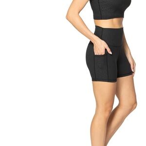 Black Women's High-Waisted Shorts